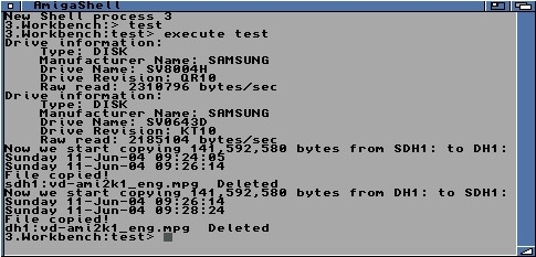 The practical test: of copying 141,592,580 bytes between two hard drives