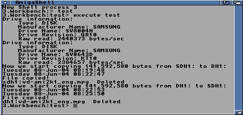 The practical test: of copying 141,592,580 bytes between two hard drives