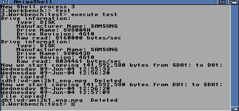 The practical test: of copying 141,592,580 bytes between two hard drives