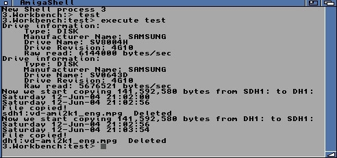 The practical test: of copying 141,592,580 bytes between two hard drives